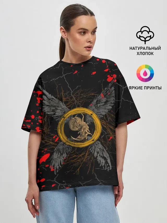 Женская футболка оверсайз