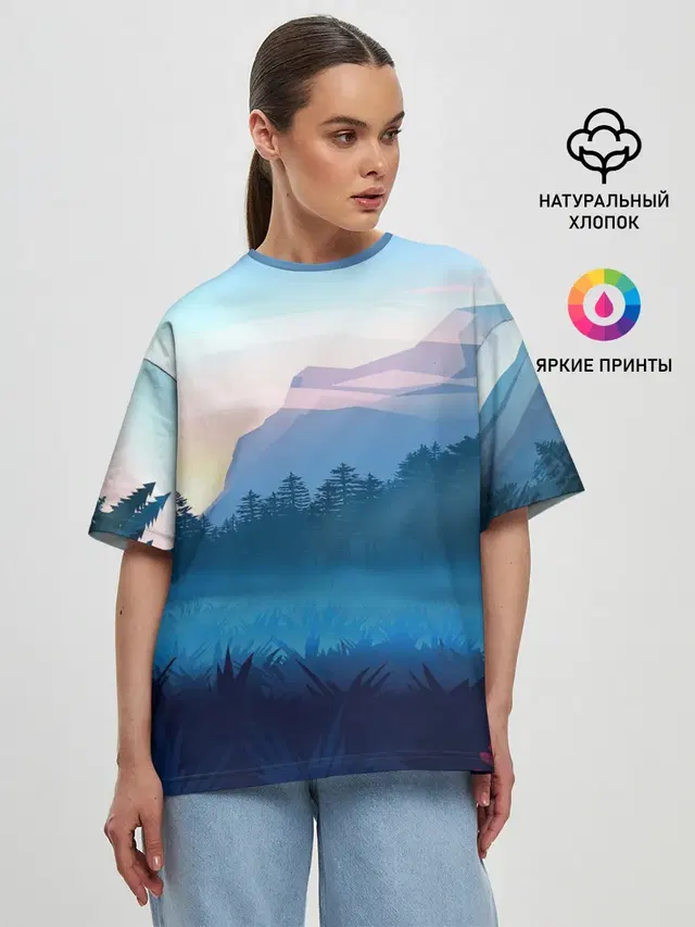 Женская футболка оверсайз