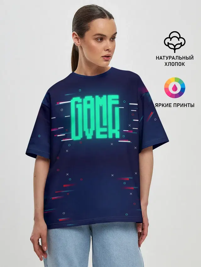 Женская футболка оверсайз