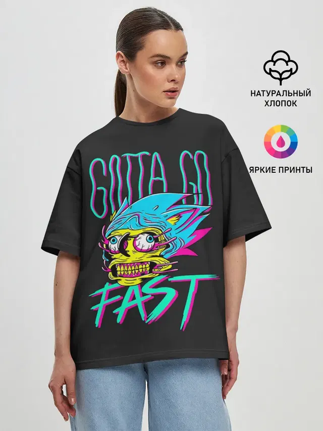 Женская футболка оверсайз