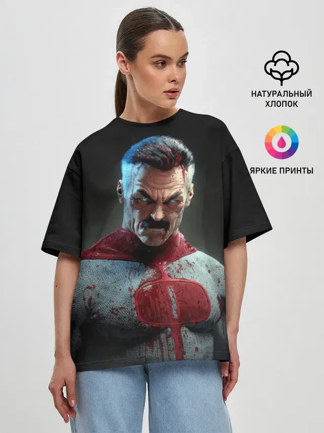 Женская футболка оверсайз