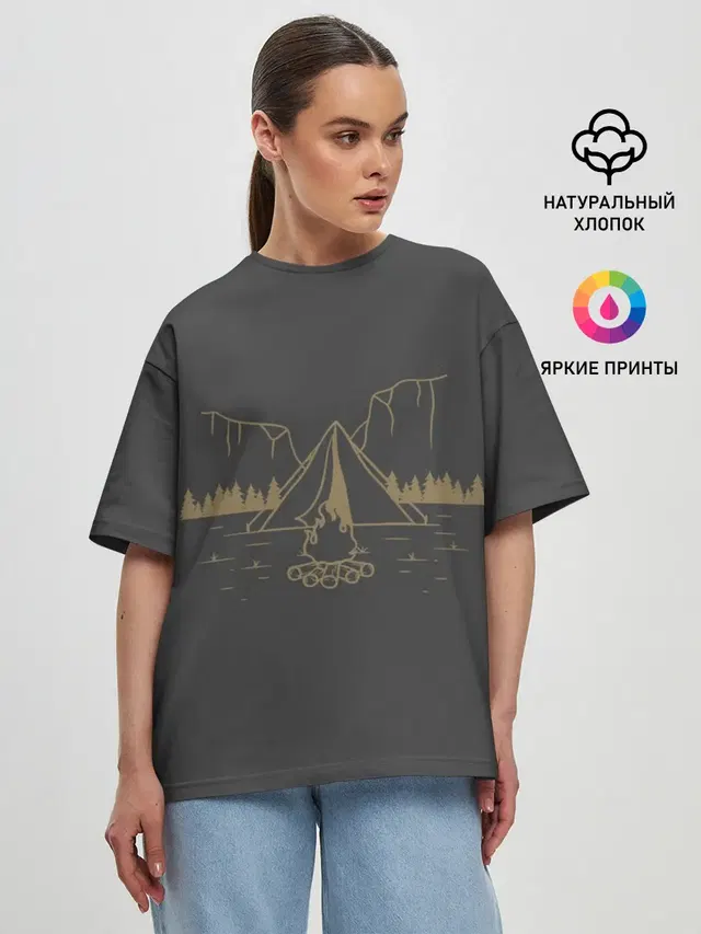 Женская футболка оверсайз