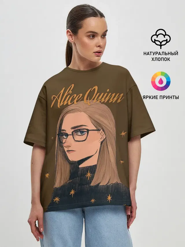 Женская футболка оверсайз