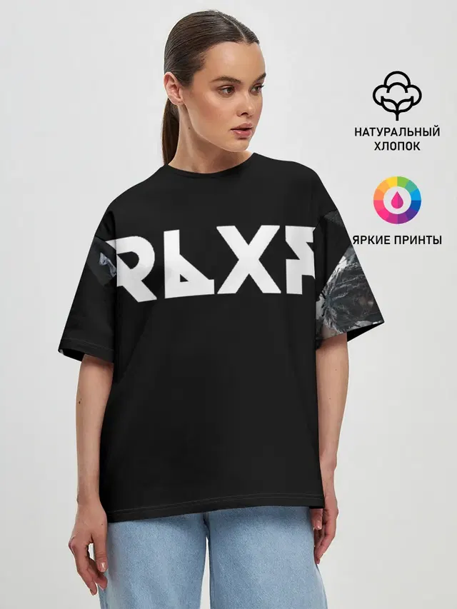 Женская футболка оверсайз с принтом «Scarlxrd»