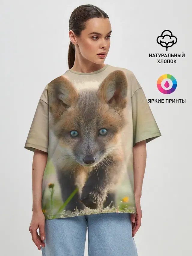 Женская футболка оверсайз