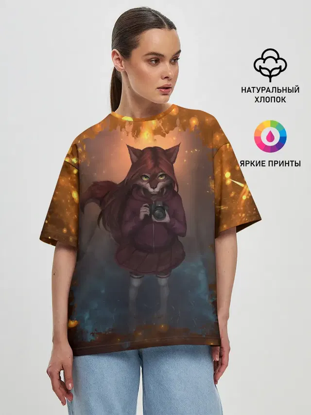 Женская футболка оверсайз