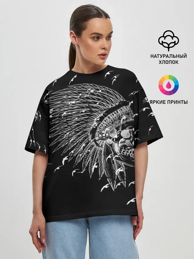 Женская футболка оверсайз