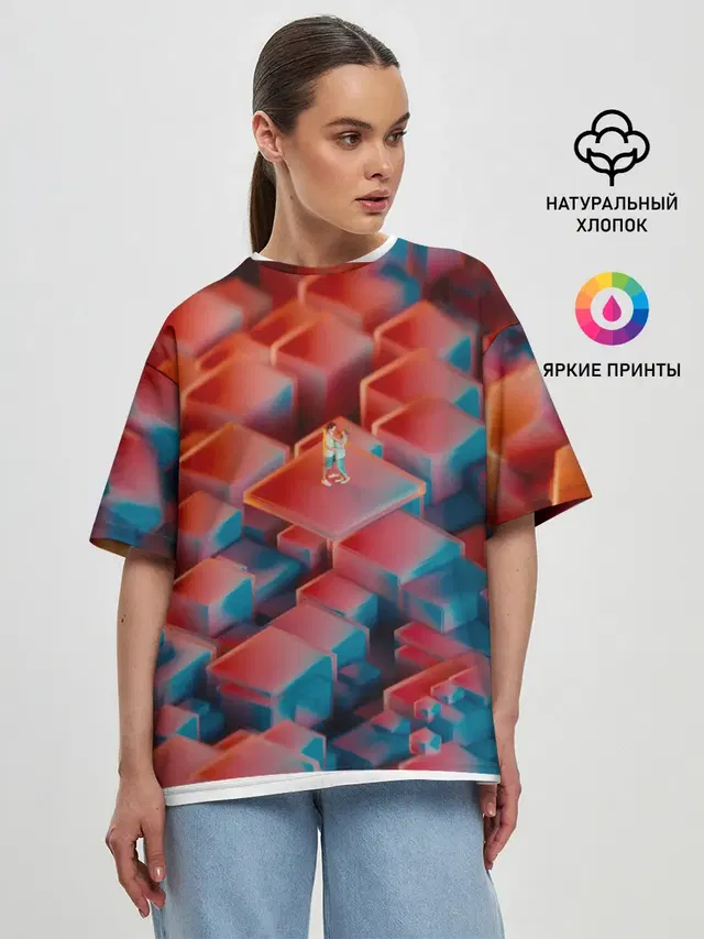 Женская футболка оверсайз