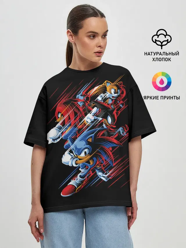 Женская футболка оверсайз