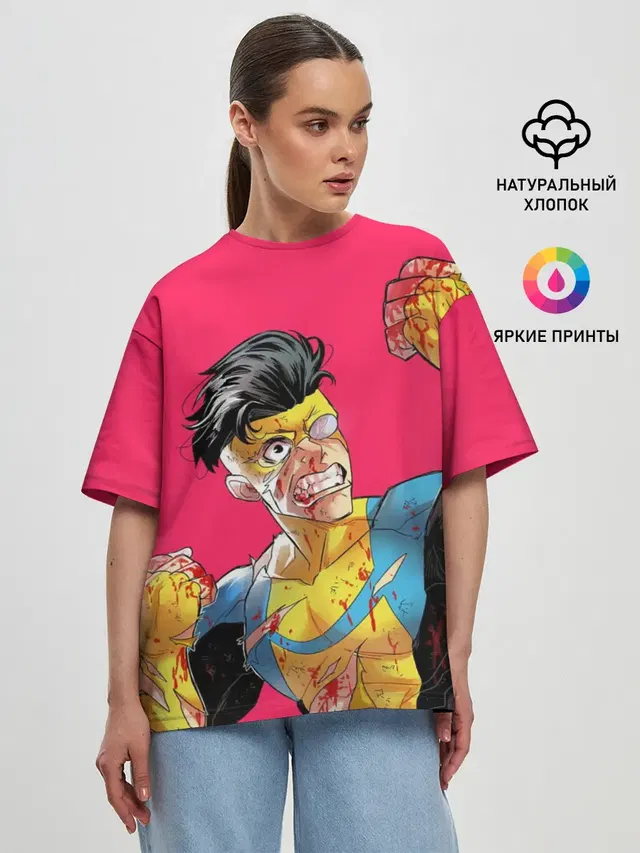 Женская футболка оверсайз