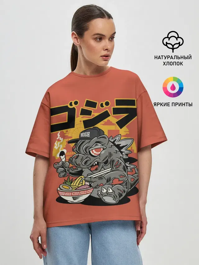 Женская футболка оверсайз