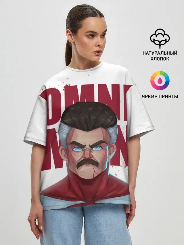 Женская футболка оверсайз