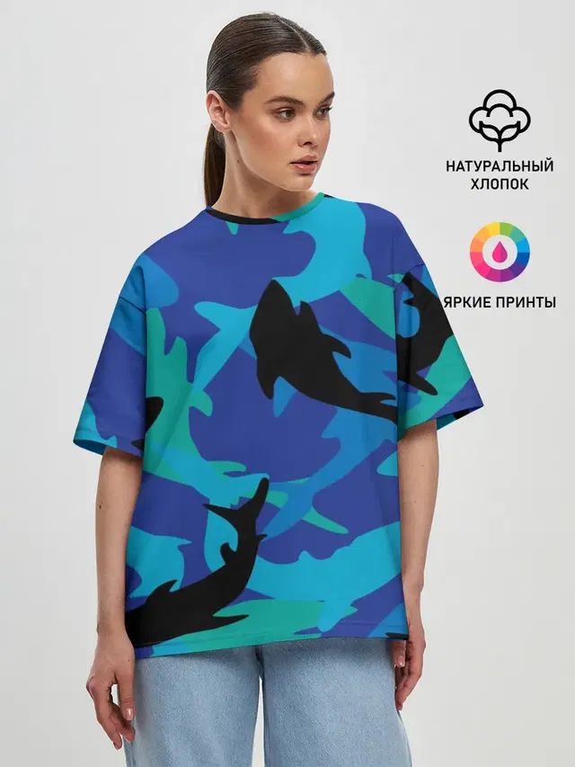 Женская футболка оверсайз