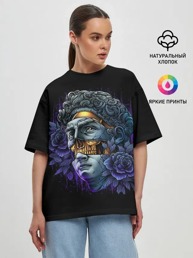 Женская футболка оверсайз