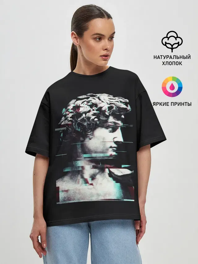 Женская футболка оверсайз