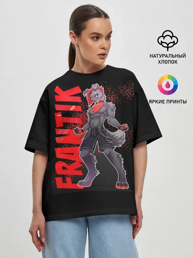 Женская футболка оверсайз