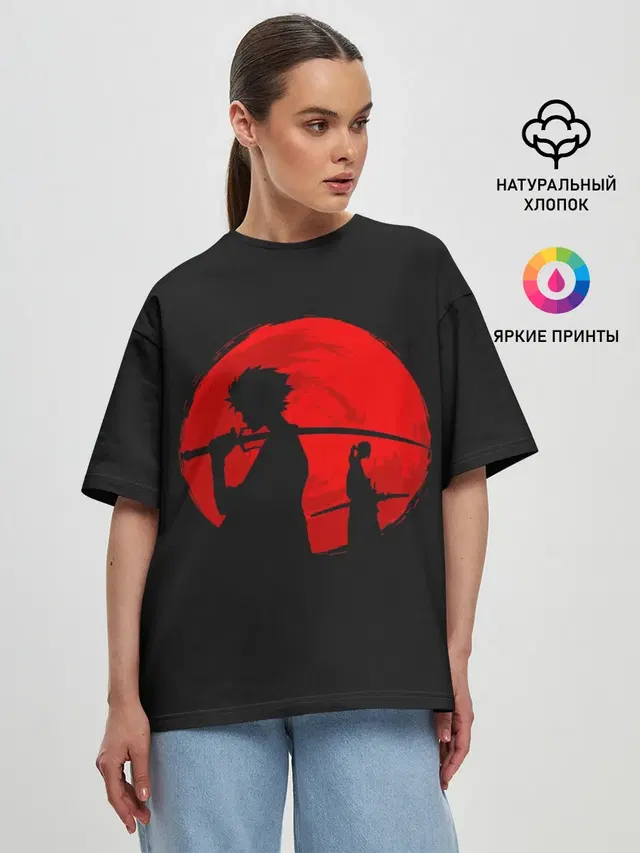Женская футболка оверсайз