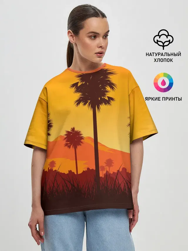 Женская футболка оверсайз