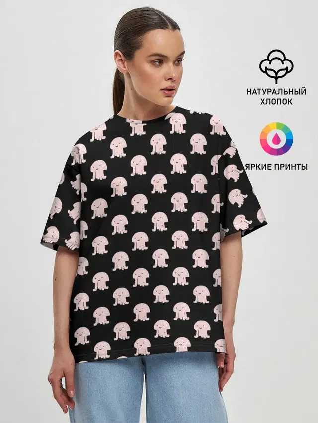 Женская футболка оверсайз