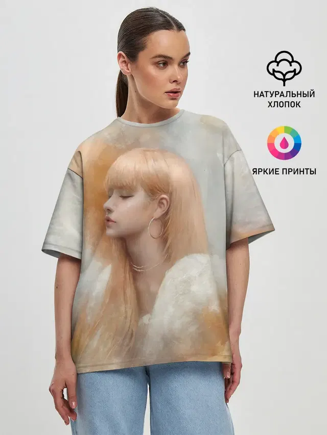 Женская футболка оверсайз