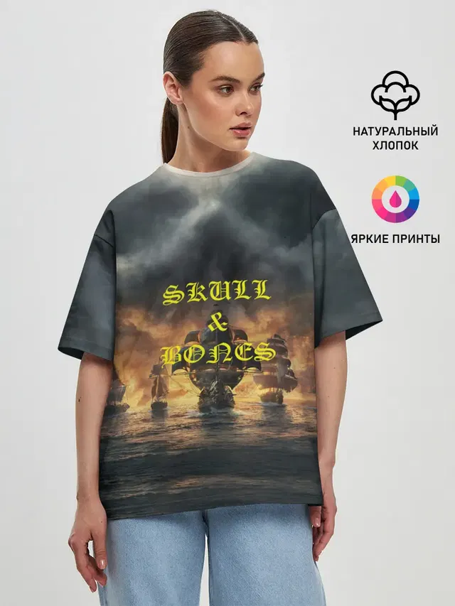Женская футболка оверсайз