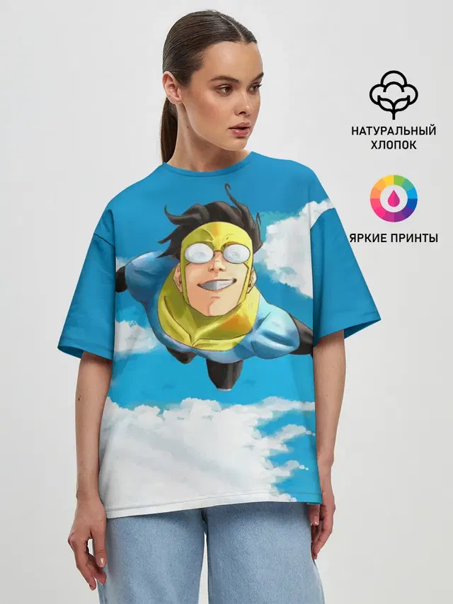 Женская футболка оверсайз