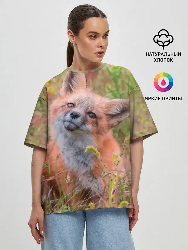 Женская футболка оверсайз