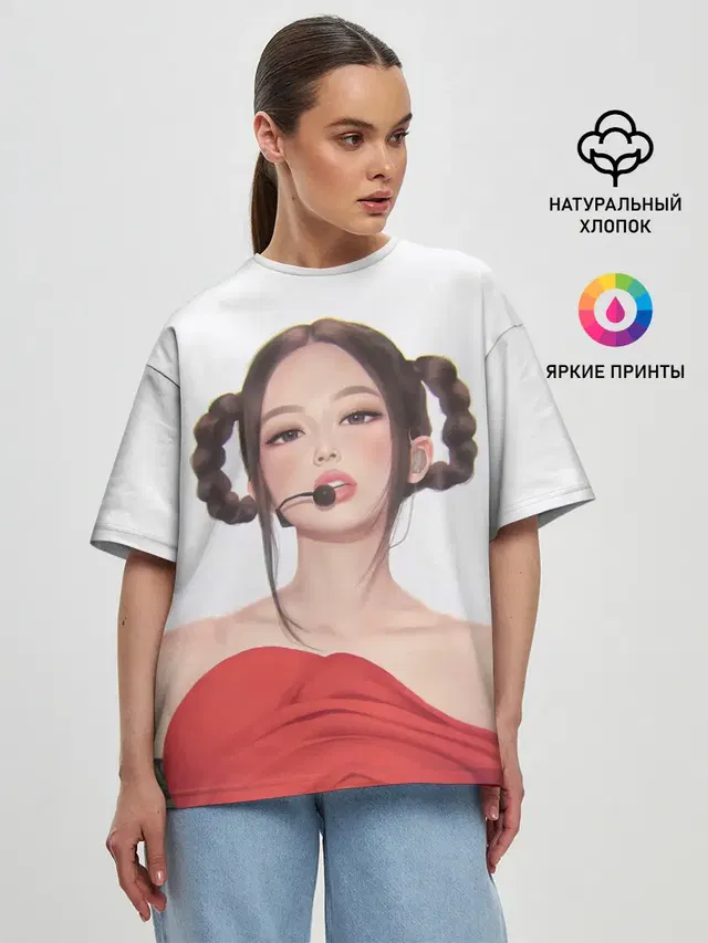 Женская футболка оверсайз