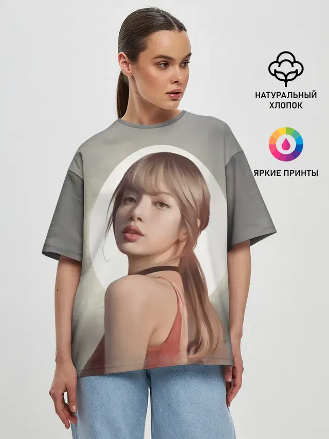 Женская футболка оверсайз