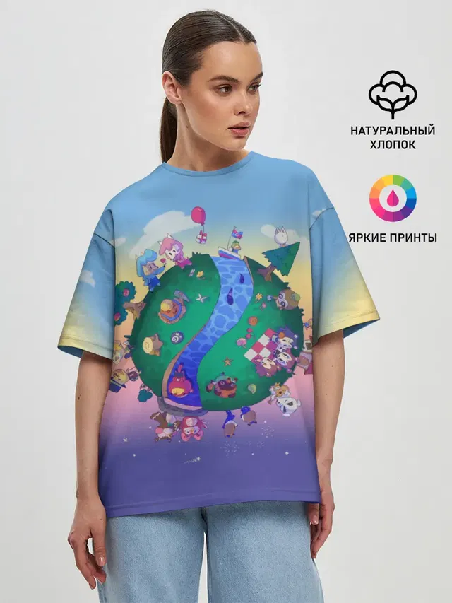 Женская футболка оверсайз