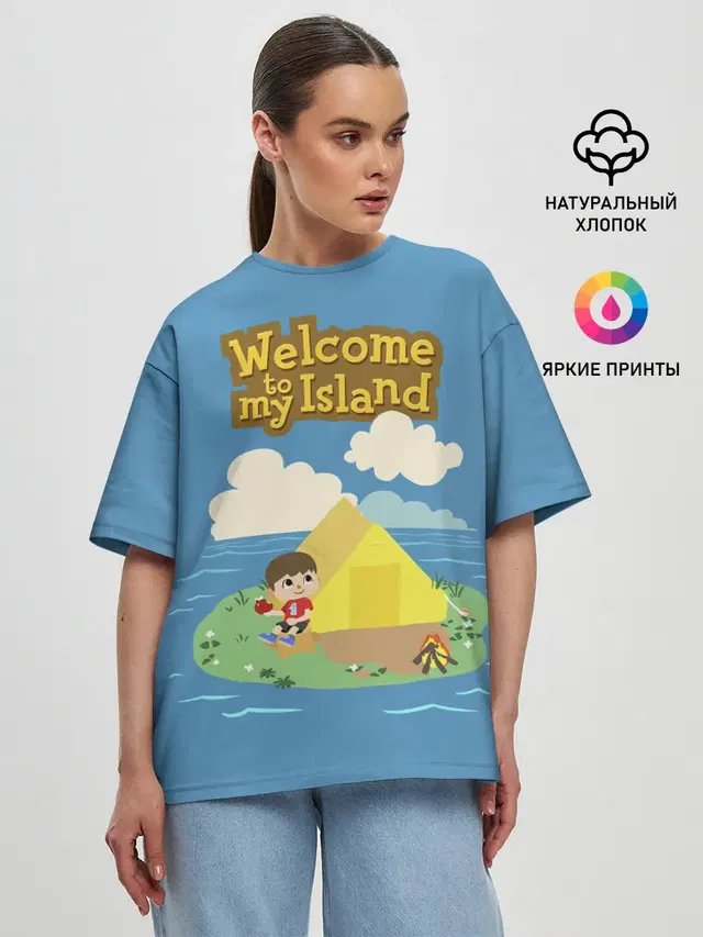 Женская футболка оверсайз