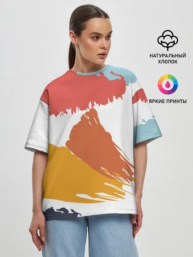 Женская футболка оверсайз
