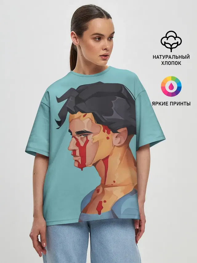 Женская футболка оверсайз