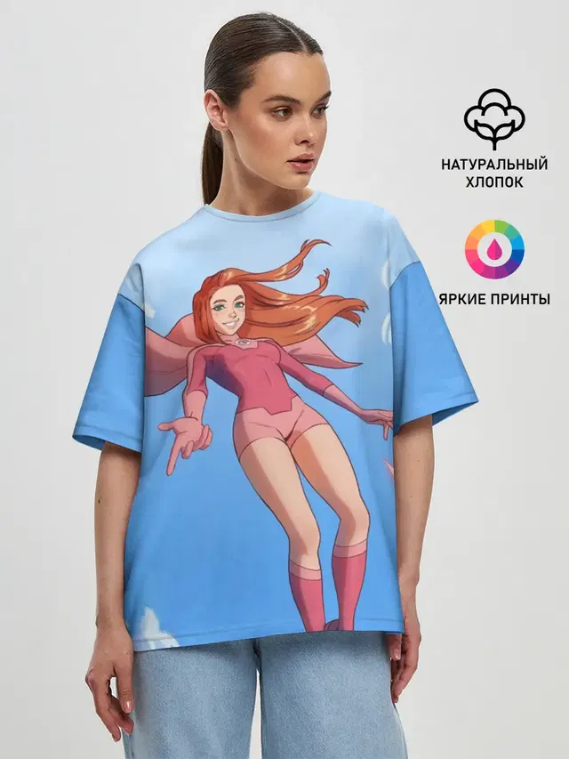 Женская футболка оверсайз