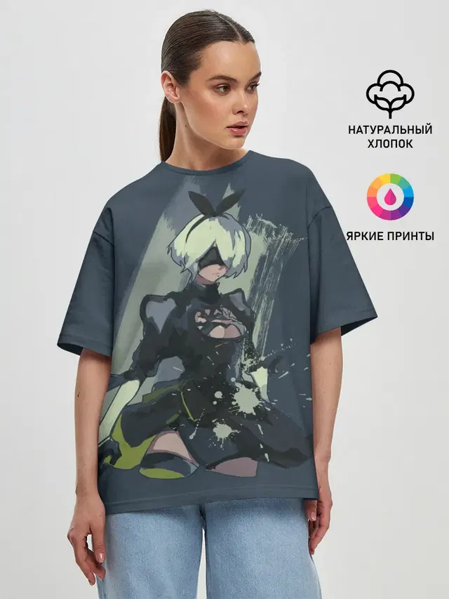 Женская футболка оверсайз