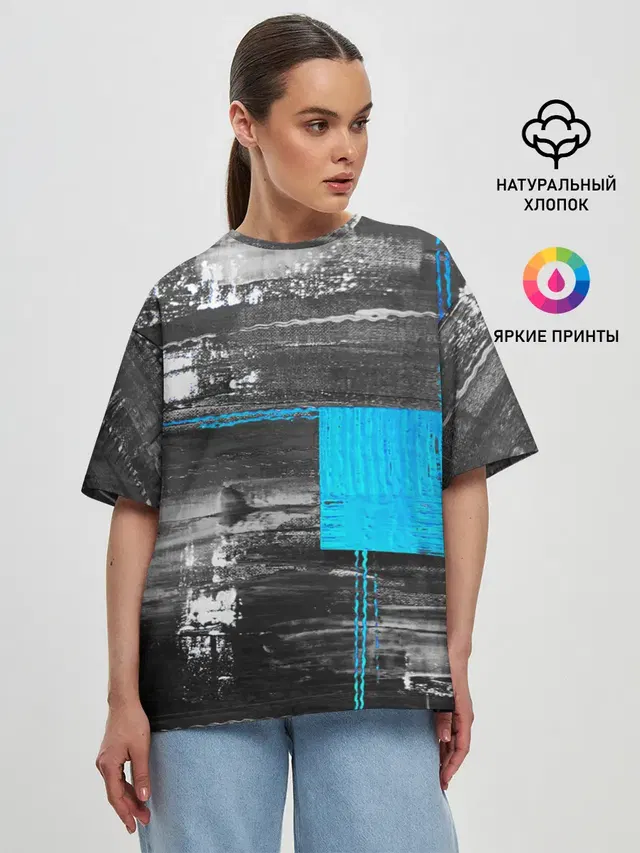 Женская футболка оверсайз