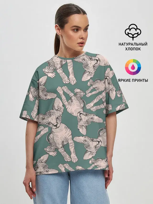 Женская футболка оверсайз