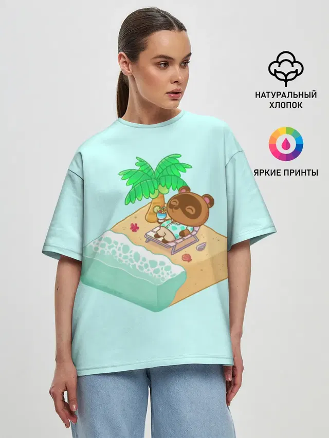 Женская футболка оверсайз