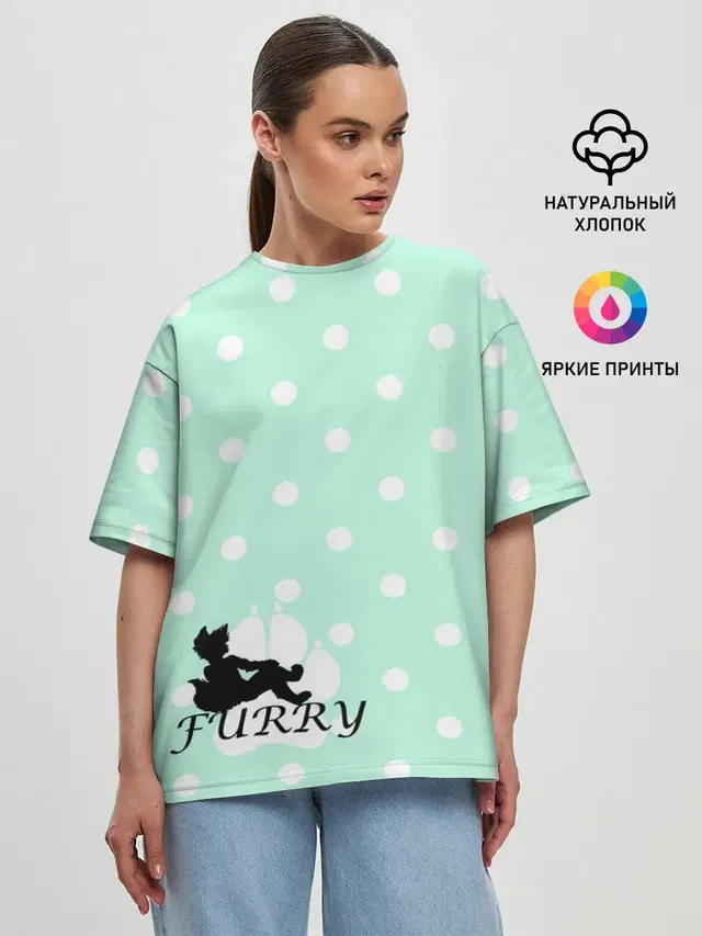 Женская футболка оверсайз