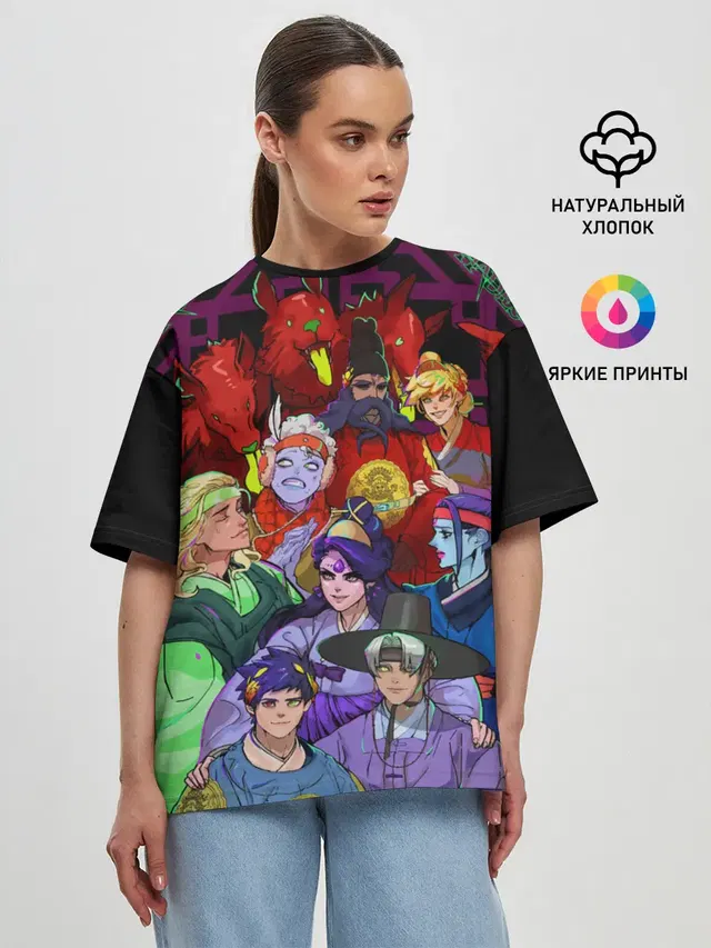 Женская футболка оверсайз