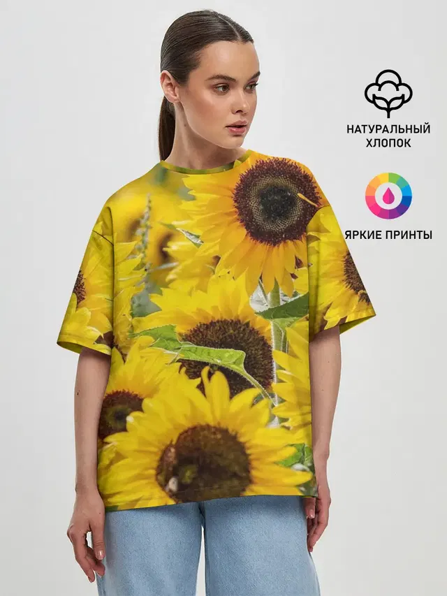 Женская футболка оверсайз