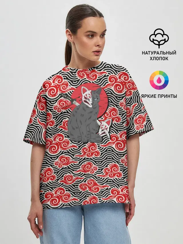 Женская футболка оверсайз