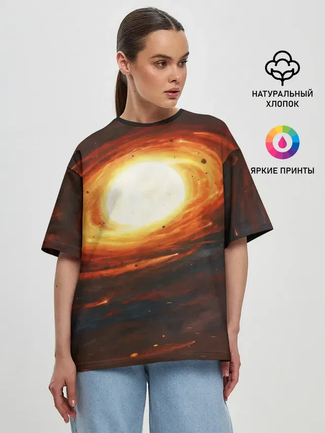 Женская футболка оверсайз