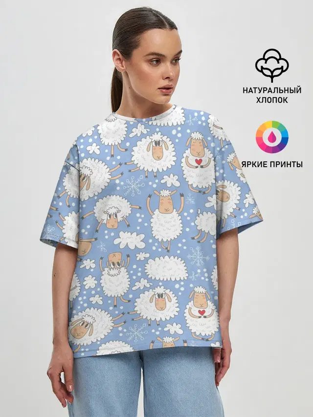 Женская футболка оверсайз