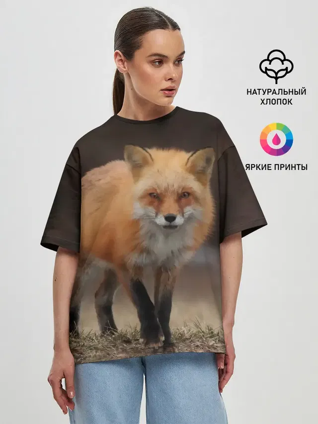 Женская футболка оверсайз