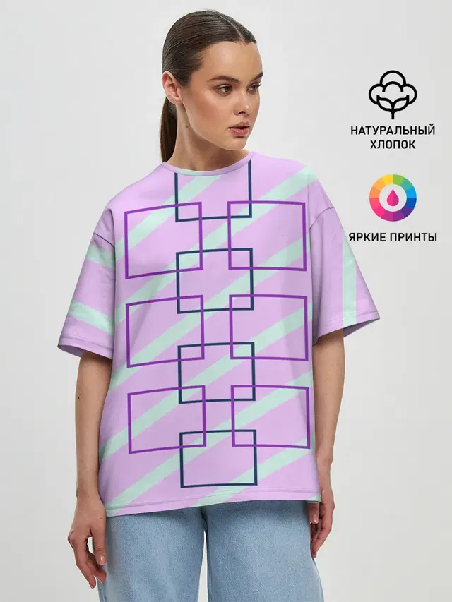 Женская футболка оверсайз