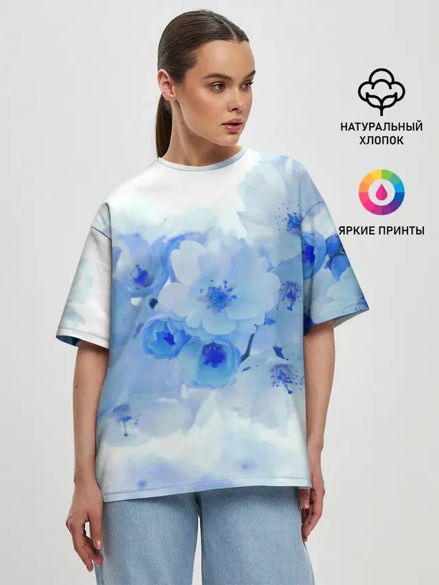 Женская футболка оверсайз