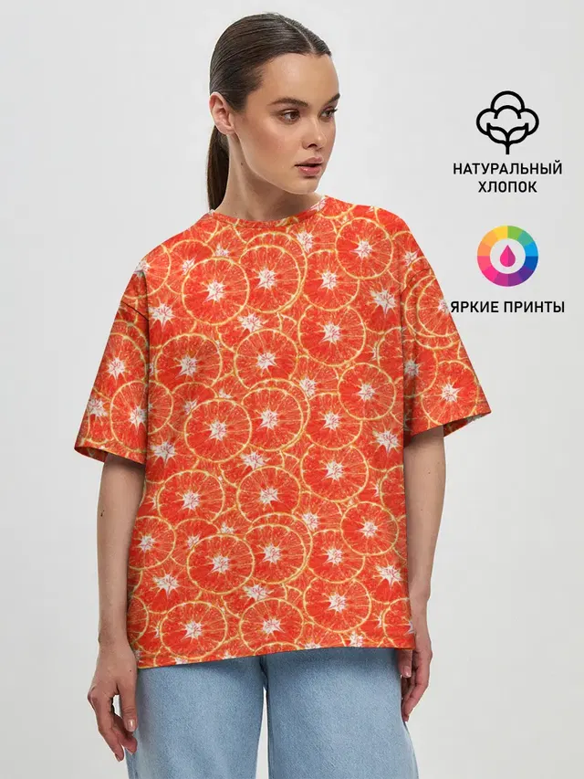 Женская футболка оверсайз