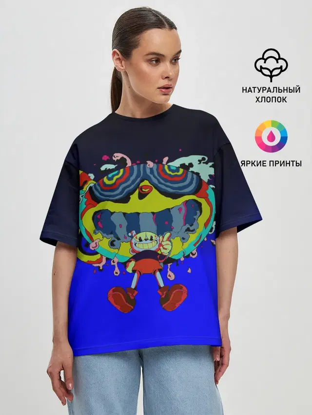 Женская футболка оверсайз
