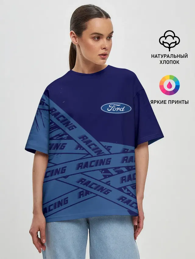 Женская футболка оверсайз